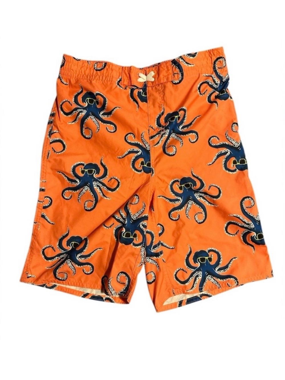 Old Navy Orange Boys' Swim Trunks with Navy Octopus Print